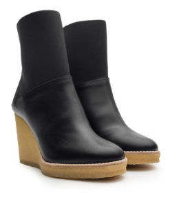Alternative view of Leather wedge ankle boot