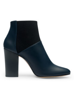 Leather & elastic boot