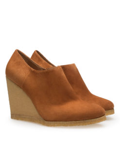 Alternative view of Leather wedge ankle boot