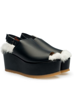 Alternative view of Platform combined leather shoe