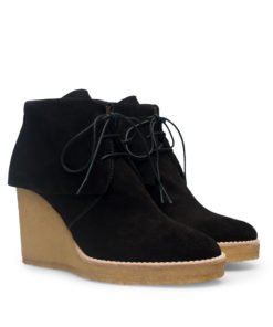 Alternative view of Leather wedge ankle boot
