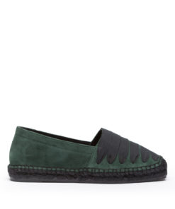 Flat beribboned espadrille