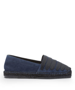 Flat beribboned espadrille