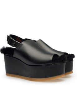 Alternative view of Platform combined leather shoe