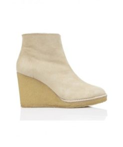 Wedge lambskin boot